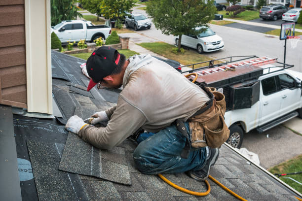 Professional Storm Damage Roof Repair technician working in Elkins, AR